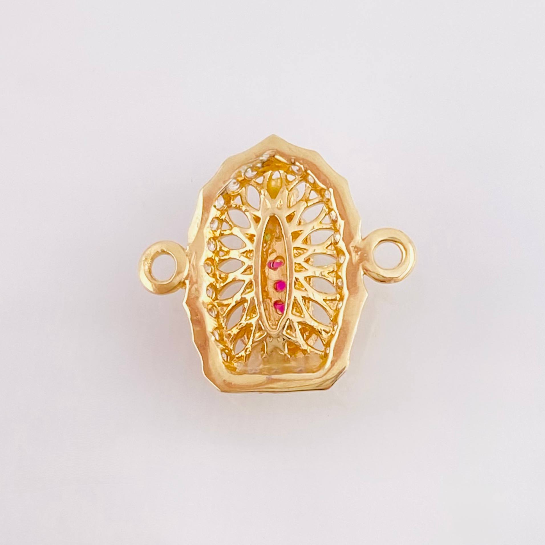 Herraje Virgen Guadalupe 1.25gr / 1/2 in / Oro Amarillo 18K *