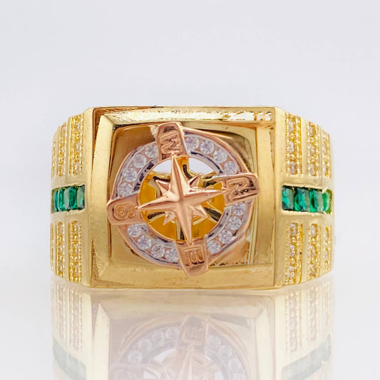 Mobile Compass Ring 8.8gr / T10 3/4 / Three Golds 18K ©