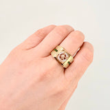 Anillo Brujula Movil 8.8gr / T10 3/4 / Tres Oros 18K ©