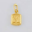 Pendant Letter M 0.35g / 1/2 in Yellow Gold 18K
