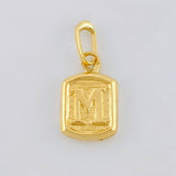 Pendant Letter M 0.35g / 1/2 in Yellow Gold 18K
