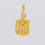 Dije Letra M 0.3g / 1/2 in Oro Amarillo 18K