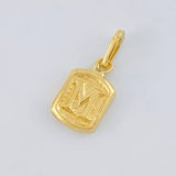 Pendant Letter M 0.35g / 1/2 in Yellow Gold 18K