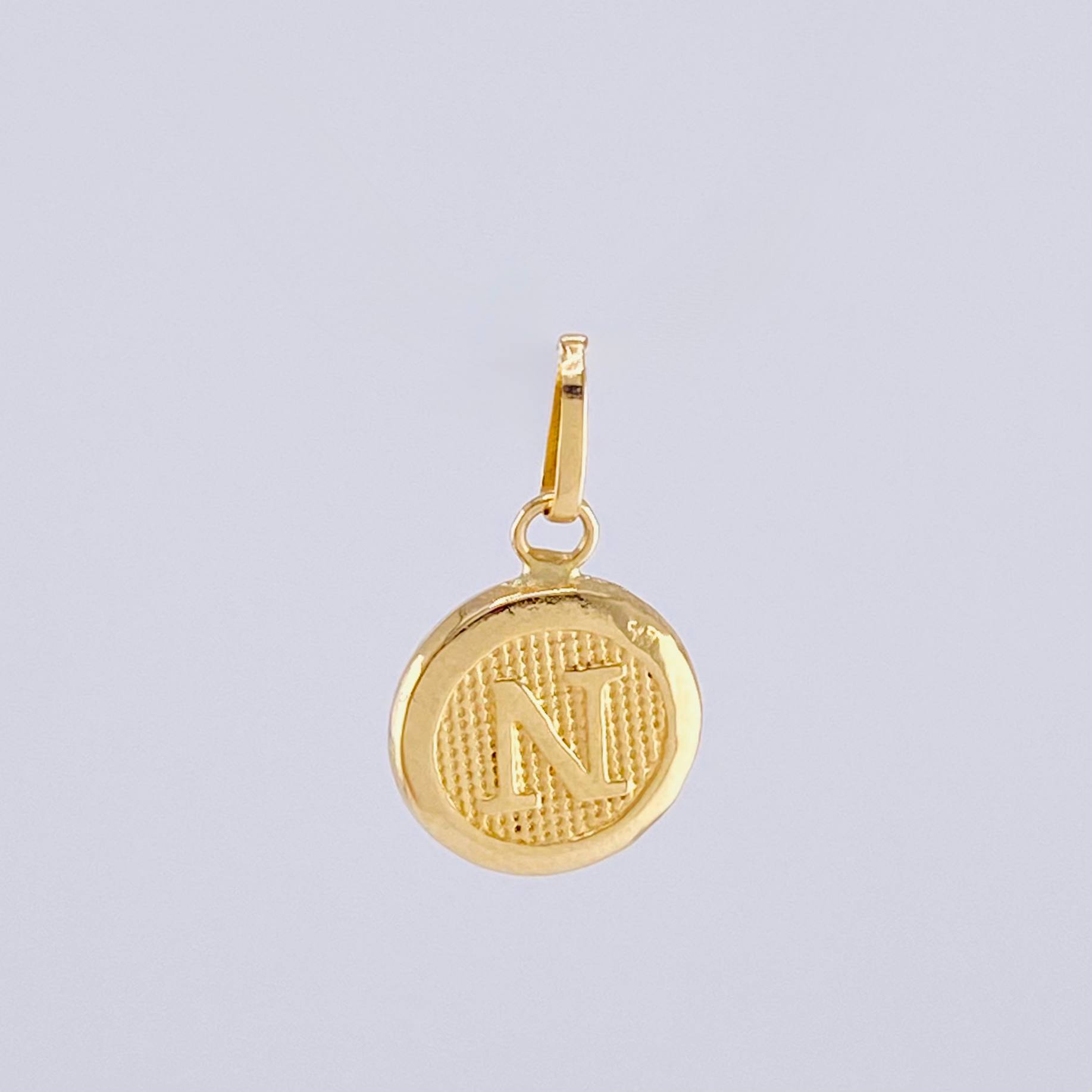 Pendant Letter N 0.4 g / 3/4 in Yellow Gold 18K