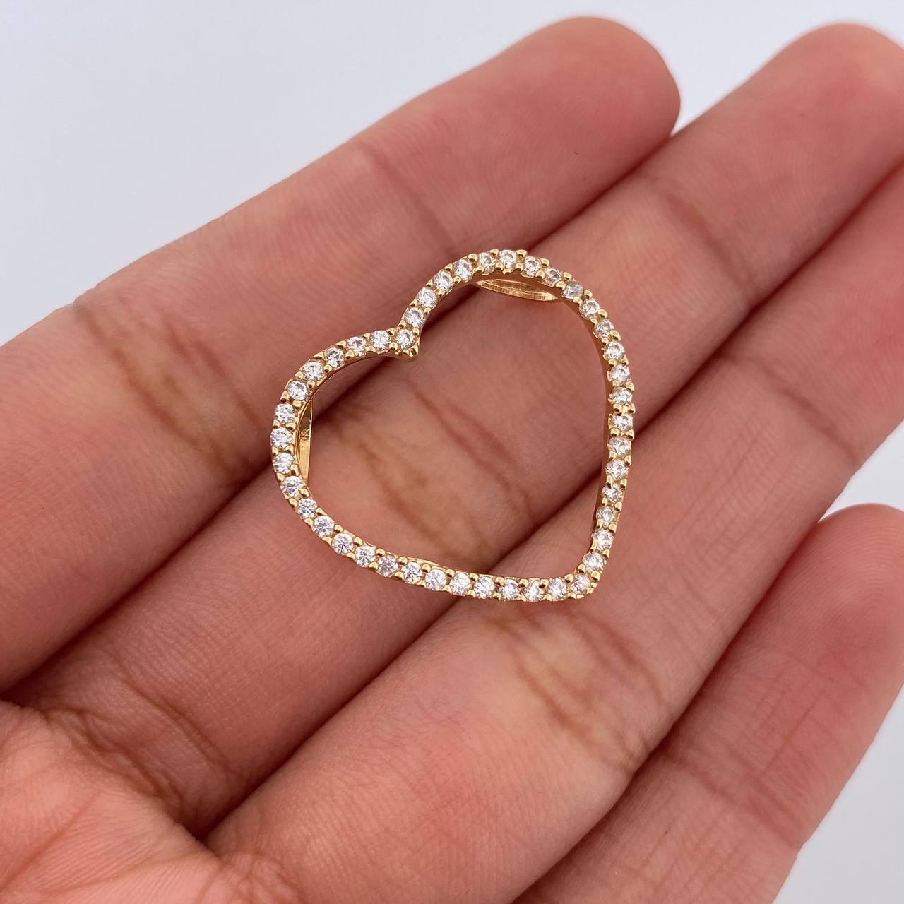 Pendant Heart Silhouette 1.35gr / 2cm / 18K Gold $