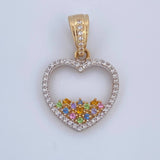 Heart Silhouette Pendant 2.35gr / 2.6cm (1.0in) / 18K Gold $