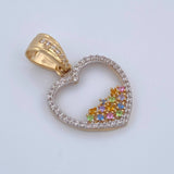 Heart Silhouette Pendant 2.35gr / 2.6cm (1.0in) / 18K Gold $