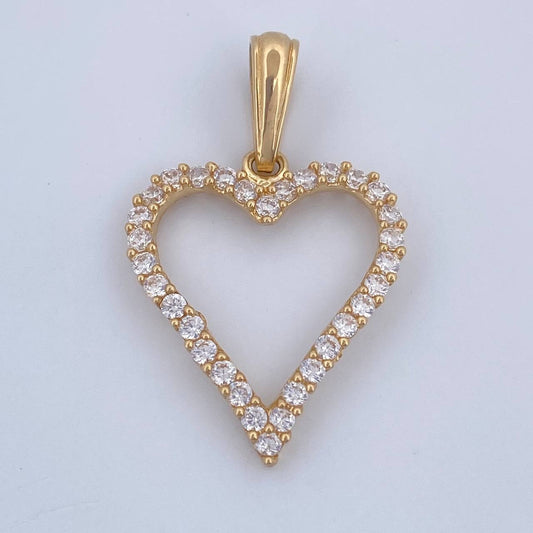 Pendant Heart Silhouette 2.2gr / 3.1cm / 18K Gold $