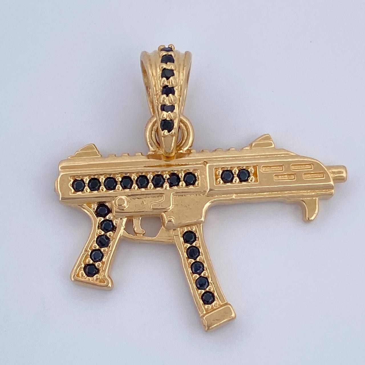 Pendant MP15 Gun 2.35gr / 0.8in / 18K Gold $