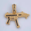 Pendant MP15 Gun 2.35gr / 0.8in / 18K Gold $