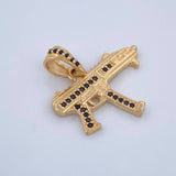 Pendant MP15 Gun 2.35gr / 0.8in / 18K Gold $