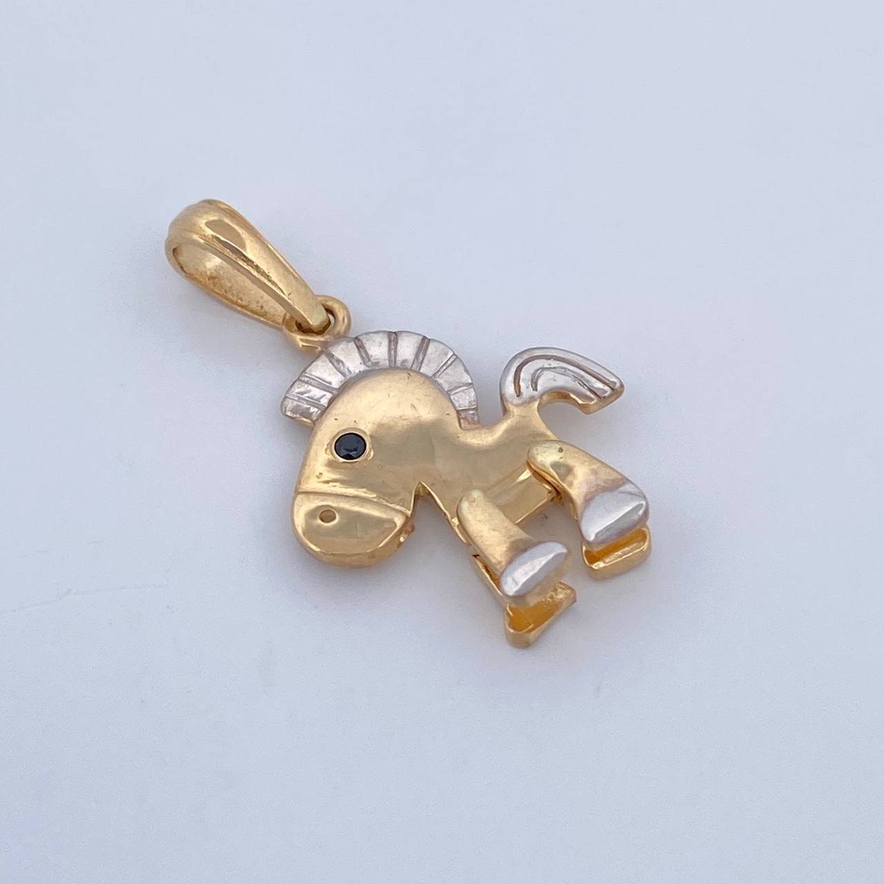 Articulated Horse Pendant 1.8gr / 2.4cm / 0.9in / 18K Gold $