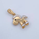 Articulated Horse Pendant 1.8gr / 2.4cm / 0.9in / 18K Gold $