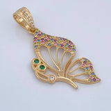 Butterfly Pendant 3.4gr / 4cm / 1.6in / 18K Gold $