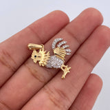 Rooster Pendant 2.2gr / 2.5cm (1.0in) / 18K Gold $