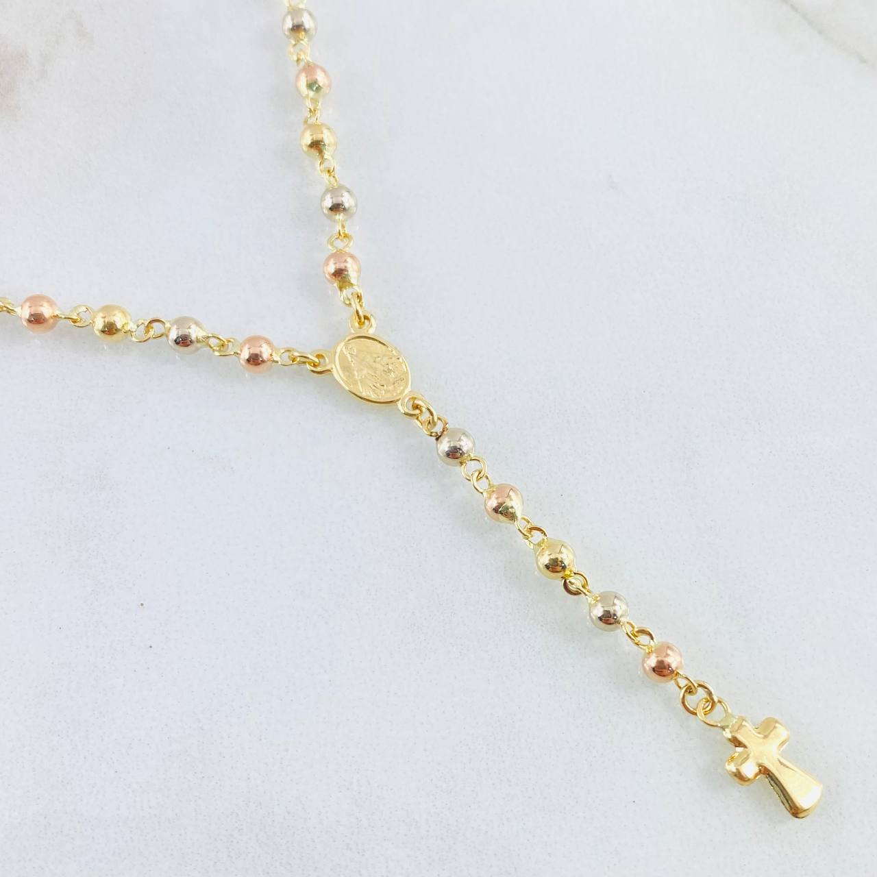 Rosario Virgen Milagrosa 7.45gr / 17 3/4 in / Tres Oros 18K