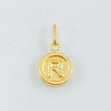 Dije Letra R 0.6gr / 3/4 in / Oro Amarillo 18K