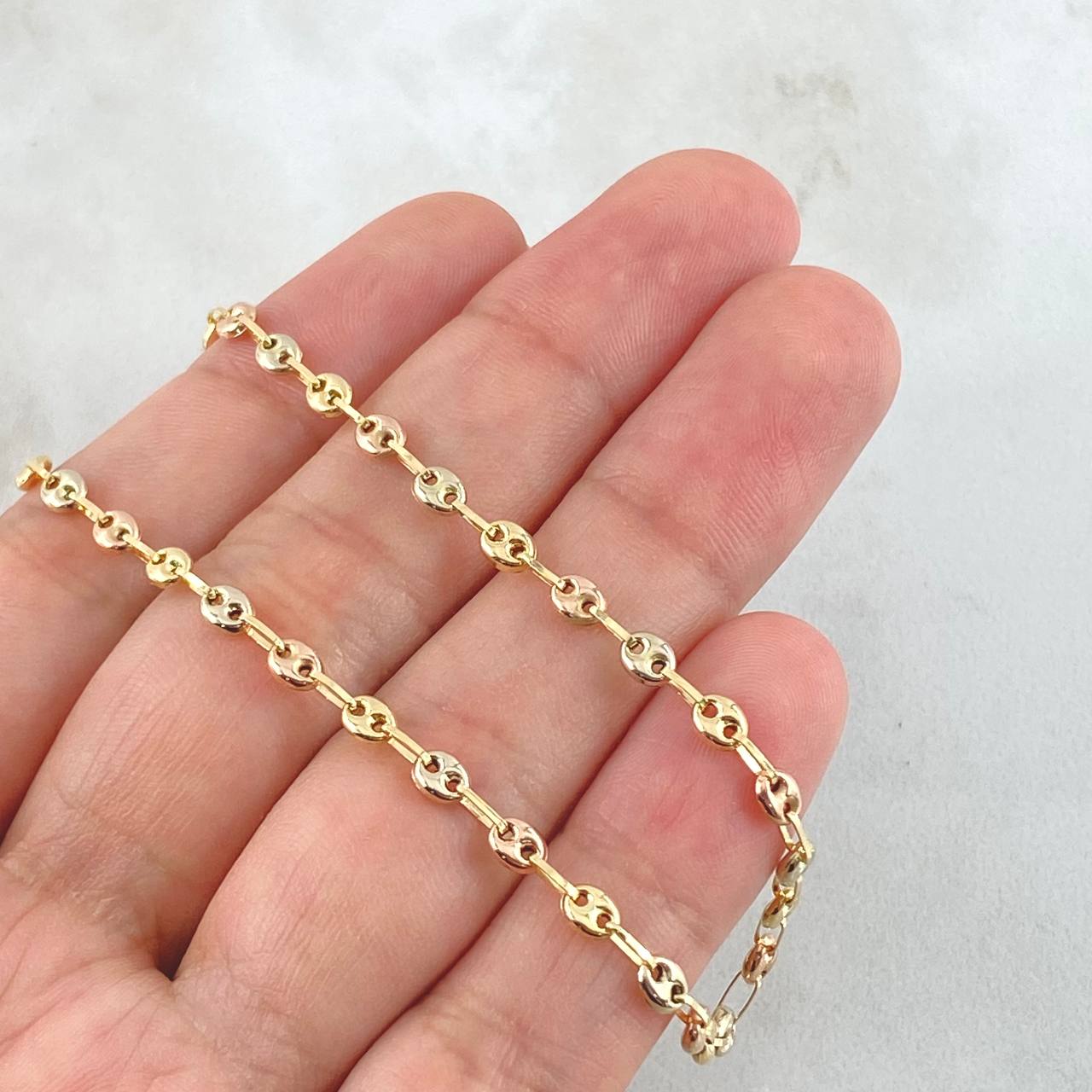 Cadena GC 4.6gr / 15 3/4 in / Tres Oros 18K *