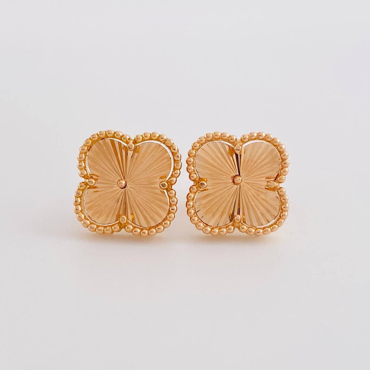 Topos Trebol Diamantado 5.1g / in / 12.3mm Oro Rosa 18K