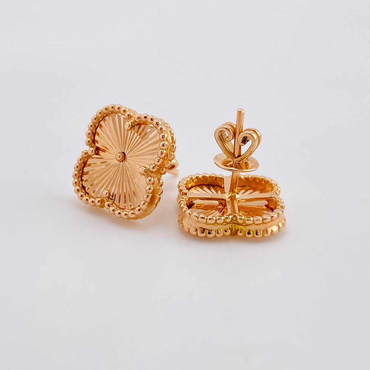 Topos Trebol Diamantado 5.1g / in / 12.3mm Oro Rosa 18K