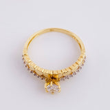 Anillo Churumbela Corazones 2.3g / T6 1/2 Oro Amarillo 18K