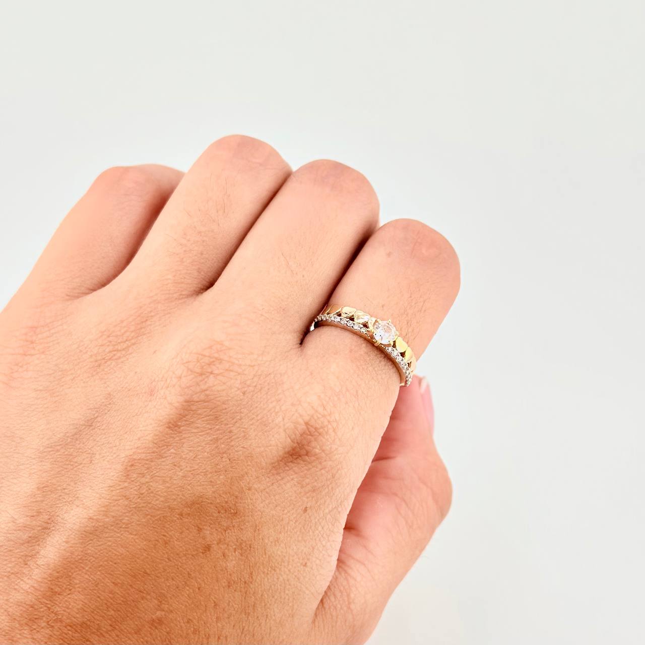 Anillo Churumbela Corazones 2.3g / T6 1/2 Oro Amarillo 18K