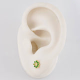 Topos Flor Ocho Petalos 0.85g / in / 6.3mm Oro Amarillo 18K