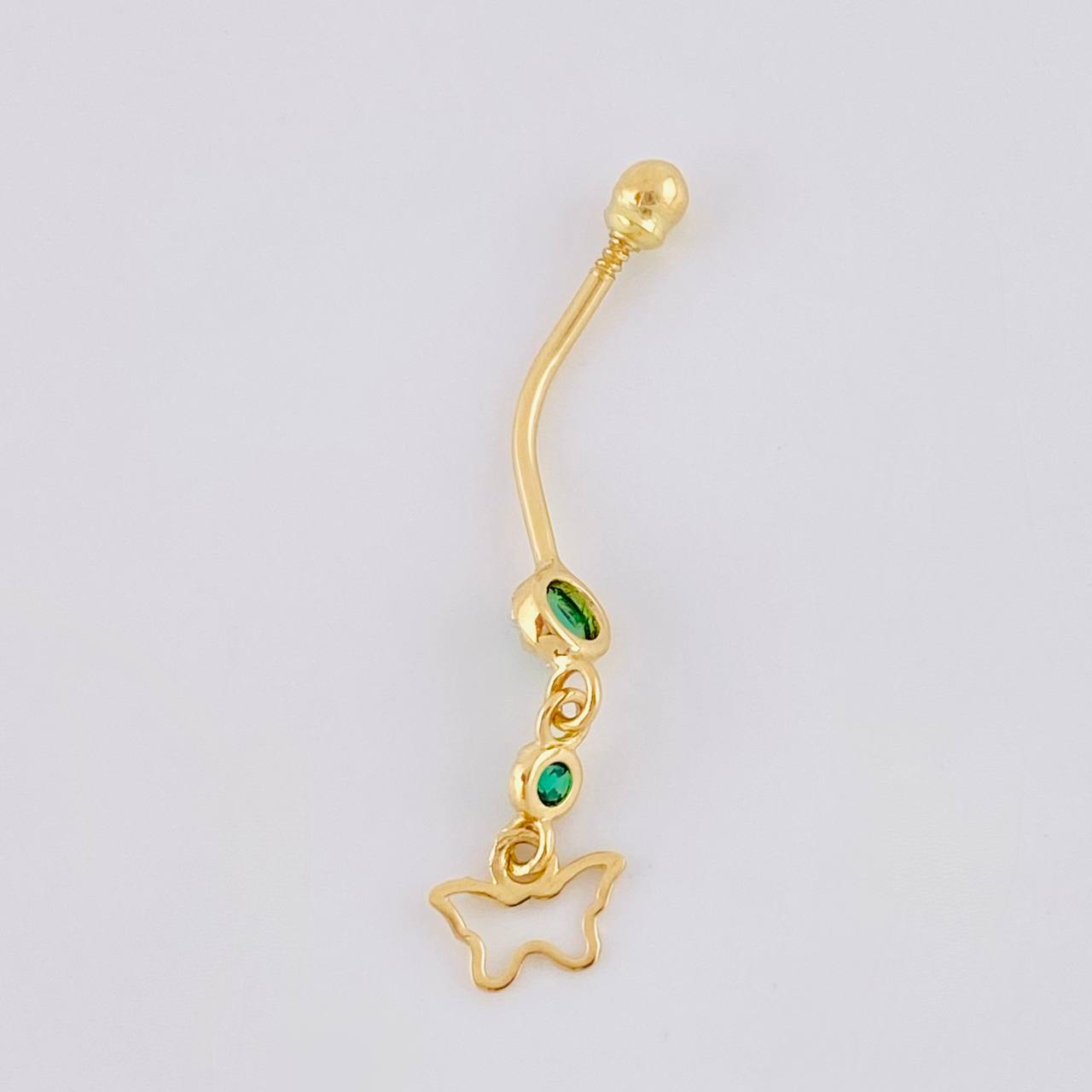 Piercing Mariposa Silueta Colgante 0.75g / 1 1/4 in Oro Amarillo 18K