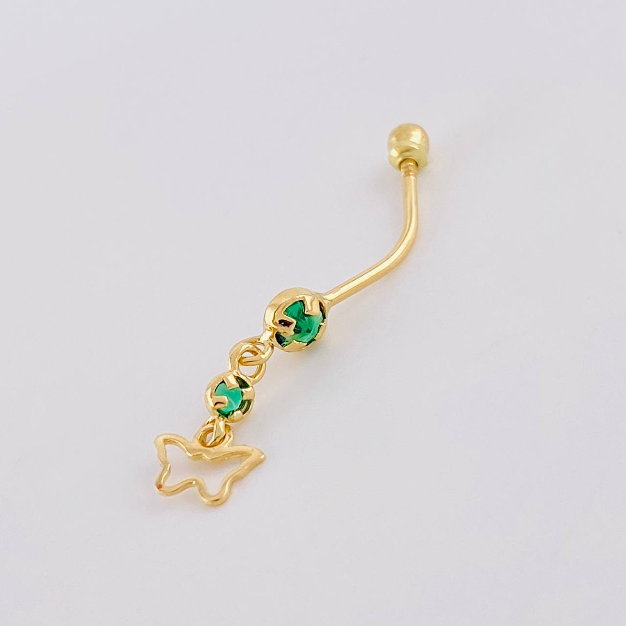 Piercing Mariposa Silueta Colgante 0.75g / 1 1/4 in Oro Amarillo 18K