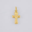 Dije Cruz Lisa Egipcia 0.35g / 3/4 in Oro Amarillo 18K