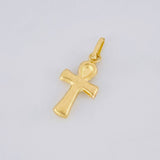 Dije Cruz Lisa Egipcia 0.35g / 3/4 in Oro Amarillo 18K
