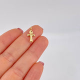 Dije Cruz Lisa Egipcia 0.35g / 3/4 in Oro Amarillo 18K