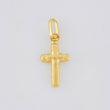 Dije Cruz Doble 0.35g / 3/4 in Oro Amarillo 18K