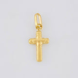 Dije Cruz Doble 0.35g / 3/4 in Oro Amarillo 18K