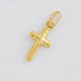 Dije Cruz Doble 0.35g / 3/4 in Oro Amarillo 18K