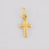 Plain Cross Pendant 0.15g / 1/2 in 18K Yellow Gold