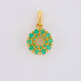 Dije Aro Tupido Esmeraldas 45pts 1.45gr / 3/4 in / Oro Amarillo 18K ©