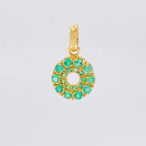 Dije Aro Tupido Esmeraldas 45pts 1.45gr / 3/4 in / Oro Amarillo 18K ©
