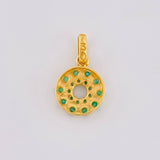 Dije Aro Tupido Esmeraldas 45pts 1.45gr / 3/4 in / Oro Amarillo 18K ©