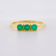 Anillo Trinity 1.95gr T7 Esmeraldas 36pts Oro Amarillo (Joya) ©