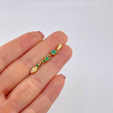 Dije Hoja Colgante Esmeraldas 41pts - Diamantes 10pts 2gr / 3.7cm / Oro 18K ©