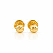 Diamond Cut Bead Stud Earrings 0.5g / in / 4mm Yellow Gold 18K