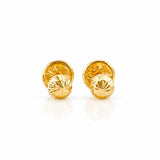 Diamond Cut Bead Stud Earrings 0.5g / in / 4mm Yellow Gold 18K