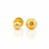 Diamond Cut Bead Stud Earrings 0.5g / in / 4mm Yellow Gold 18K