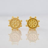 Helm Stud Earrings 0.6g / in / 8mm Yellow Gold 18K