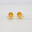 Mystic Eye Stud Earrings 0.65g / in / 8.2mm Yellow Gold 18K