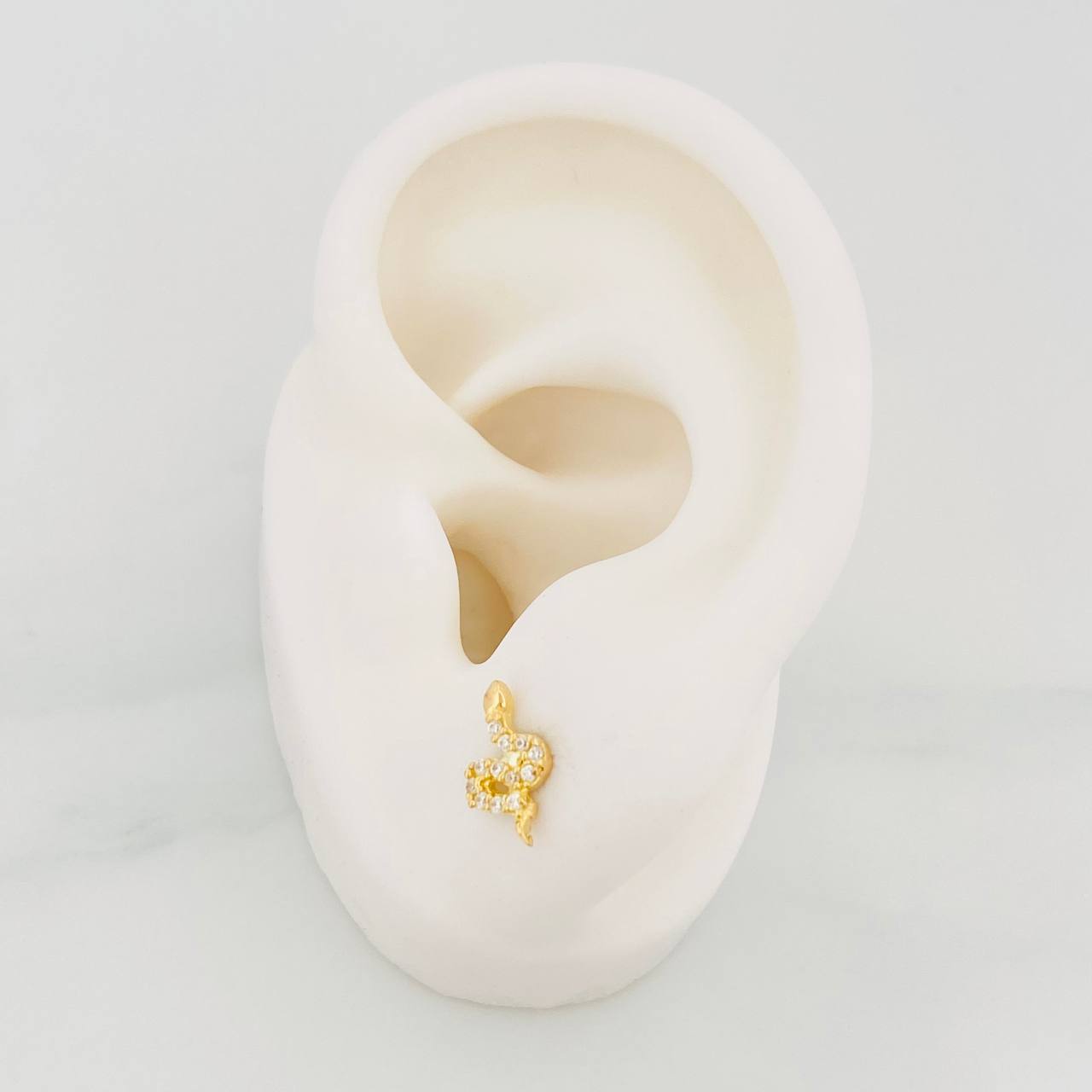 Snake Stud Earrings 1.05g / in / 6mm Yellow Gold 18K