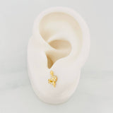 Snake Stud Earrings 1.05g / in / 6mm Yellow Gold 18K