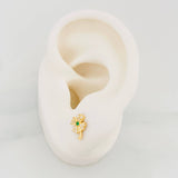Clover Stud Earrings 1.1g / in / 6.6mm Yellow Gold 18K