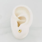 Coffee Bean Stud Earrings 0.55g / in / 4.3mm Yellow Gold 18K